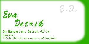 eva detrik business card